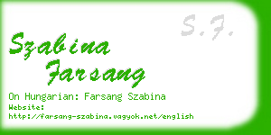 szabina farsang business card